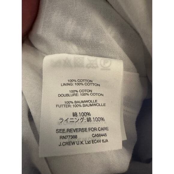 J Crew Circle Skirt Zip Women’s Size 0 Pocket Blue White Striped Mini Lined - Picture 7 of 7